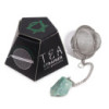 Passoire à thé en cristal brut et Aventurine verte