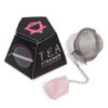 Passoire à thé en cristal brut et Quartz rose
