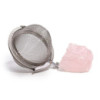 Passoire à thé en cristal brut et Quartz rose