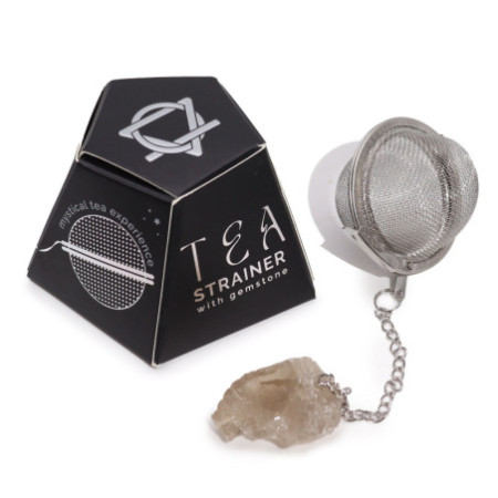 Passoire à thé en cristal brut et Quartz fumé
