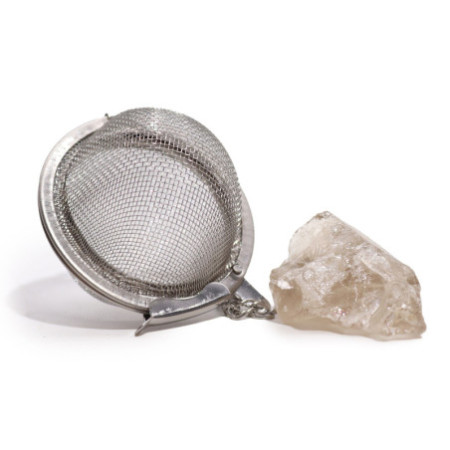 Passoire à thé en cristal brut et Quartz fumé