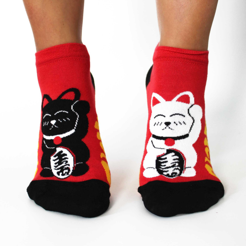 Chaussettes basses en bambou Hop Hare M/L (41-46) - Lucky Cat