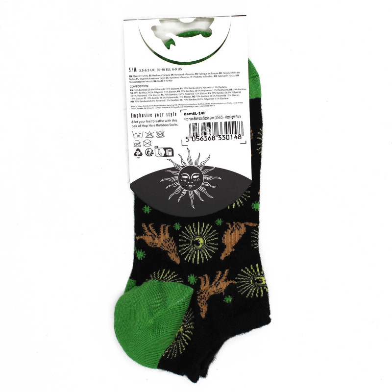 Chaussettes basses en bambou Hop Hare M/L (41-46) - Moonlight Wolfs