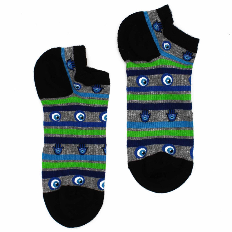 Chaussettes basses en bambou Hop Hare M/L (41-46) - Evil Eye & Hamsa