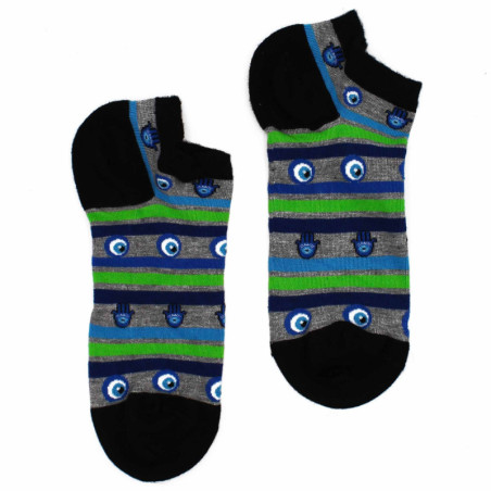 Chaussettes basses en bambou Hop Hare M/L (41-46) - Evil Eye & Hamsa