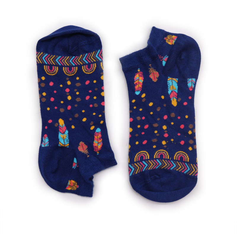 Chaussettes basses en bambou Hop Hare S/M (36-40) - Plumes indiennes