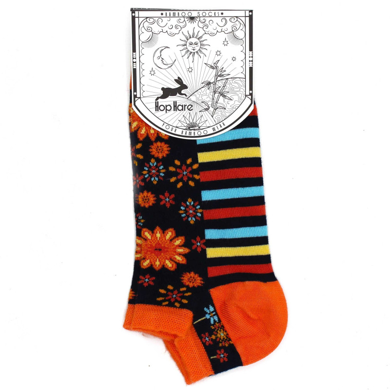 Chaussettes basses en bambou Hop Hare S/M (36-40) - Fleurs Mandala