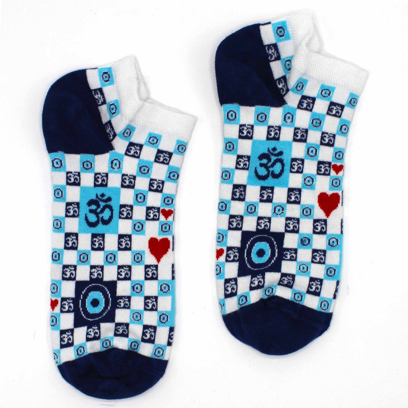 Chaussettes basses en bambou Hop Hare S/M (36-40) - Om et Evil Eye