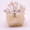Mini arbres à pierres précieuses sur base en orgonite et Quartz rocheux (15 pierres)