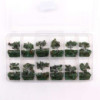 Mini arbres en pierres précieuses sur base en orgonite et Aventurine verte (15 pierres)