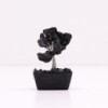 Mini arbres à pierres précieuses sur base en orgonite et Agate noire (15 pierres)