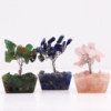 Coffret de 12 mini arbres à pierres précieuses sur socle en orgonite - Assortiment (15 pierres)