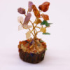 Mini arbres à pierres précieuses sur socle en bois et Multi pierres (15 pierres)