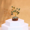 Mini arbres à pierres précieuses sur socle en bois et Aventurine verte (15 pierres)