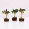 Mini arbres à pierres précieuses sur socle en bois et Aventurine verte (15 pierres)