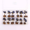 Mini arbres à pierres précieuses sur socle en bois - Sodalite (15 pierres)