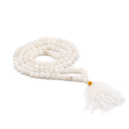 Mala 108 perles - Quartz blanc