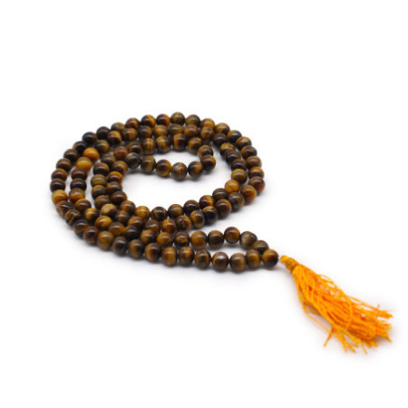 Mala 108 perles - œil de tigre