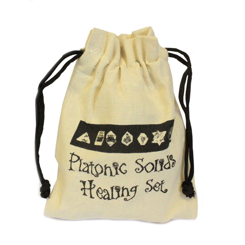 Ensemble géométrique de sept pièces en agate noire
