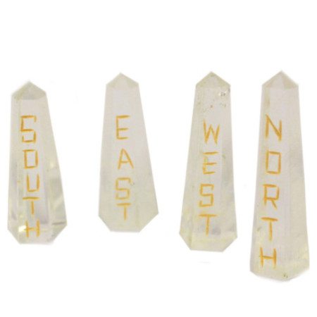 Ensemble de pierres de quartz Points cardinaux