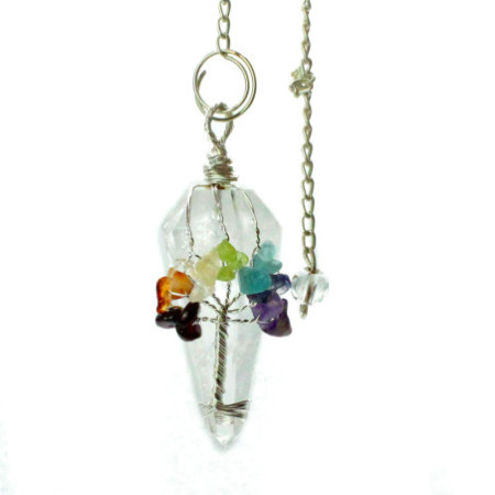 Pendule Magique - Sept Chakras - Quartz Roche