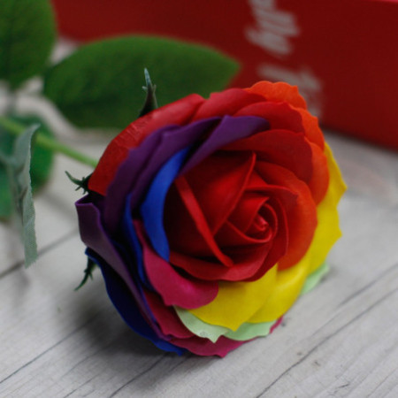 Fleur de savon de luxe - Arc-en-ciel