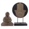 Ensemble Bouddha Feng Shui - Hamsa - Gris (2 modèles)