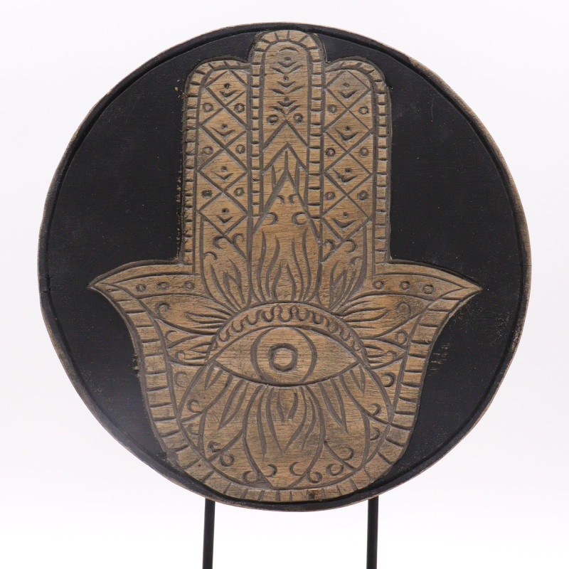 Ensemble Bouddha Feng Shui - Hamsa - Gris (2 modèles)