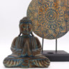 Ensemble Bouddha Feng Shui - Mandala Fleuri - Bleu (2 Modèles)