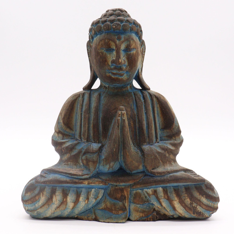 Ensemble Bouddha Feng Shui - Mandala Fleuri - Bleu (2 Modèles)