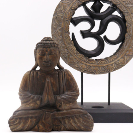 Ensemble Feng Shui Bouddha - Om - Gris et Noir (2 modèles)