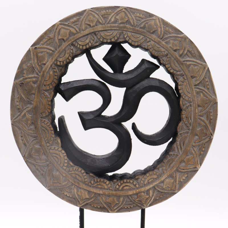 Ensemble Feng Shui Bouddha - Om - Gris et Noir (2 modèles)