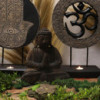 Ensemble Feng Shui Bouddha - Om - Gris et Noir (2 modèles)