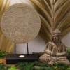 Ensemble Bouddha Feng Shui - Mandala Classique - Naturel (2 Modèles)