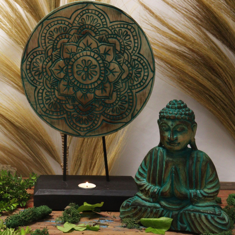 Coffret Bouddha Feng Shui - Mandala - Vert