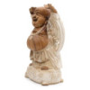 Statue de Bouddha sculptée à la main - 40 cm, mains levées - Blanchi à la chaux