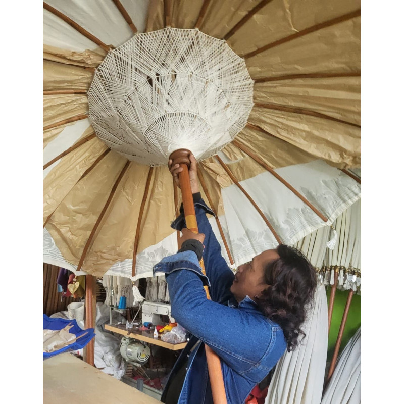 Parasol Bali Patio - Toile - Décor Naturel - 2 m