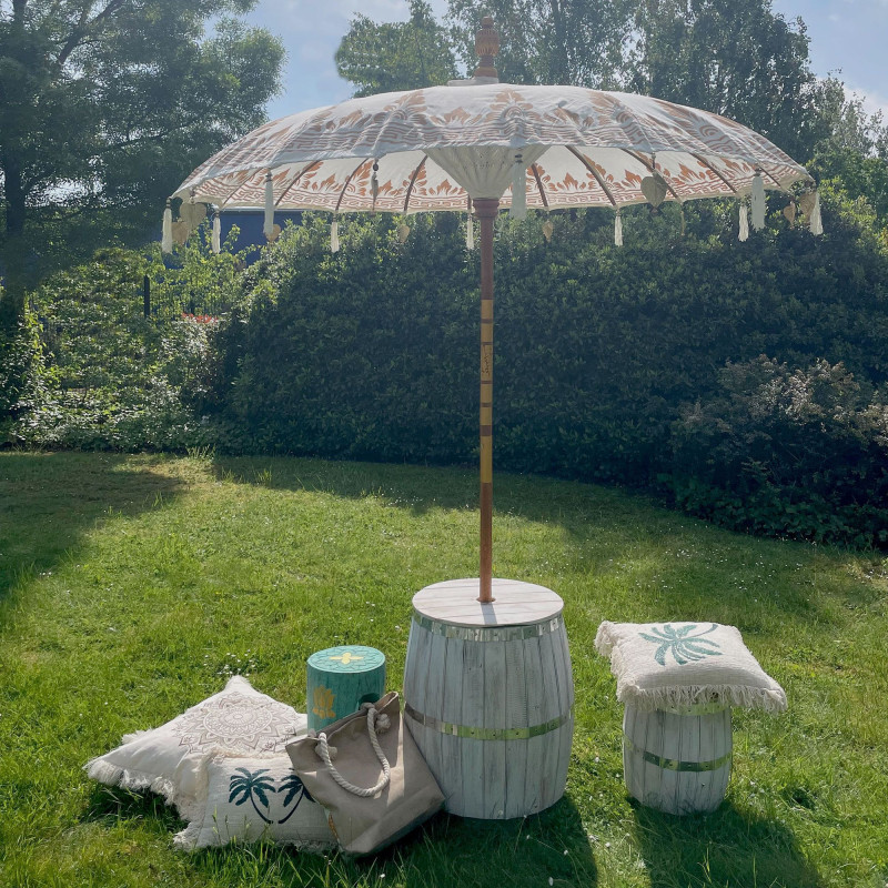 Parasol Bali Patio - Toile - Décor Naturel - 2 m