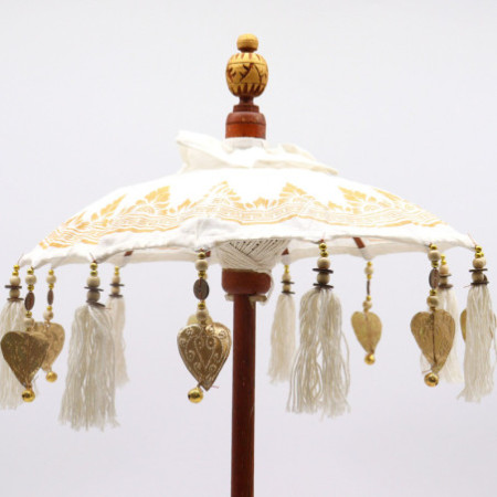 Parasol Bali Home Decor - Toile - Décor Doré - 40 cm