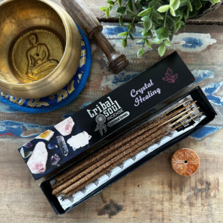 Bâtonnets d'encens spirituels et support en céramique Tribal Soul - Crystal Healing