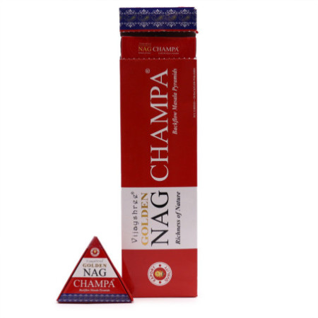 Cônes d'encens Jumbo Golden Nag - Champa Back Flow 42 g