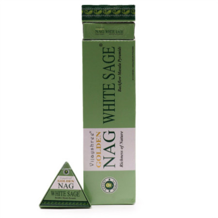 Cônes d'encens Jumbo Golden Nag - Sauge blanche à reflux, 42 g