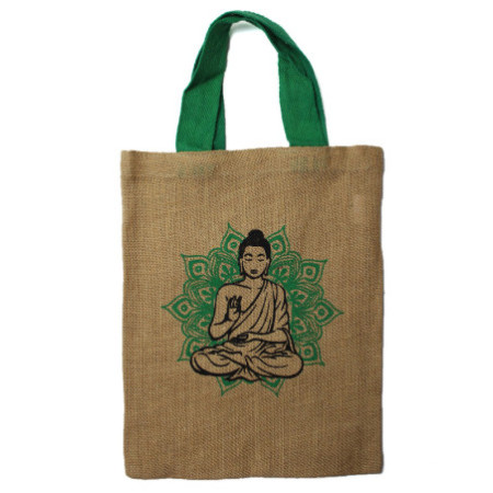 Sac fourre-tout en jute - Mystic designs - Mandala Rose