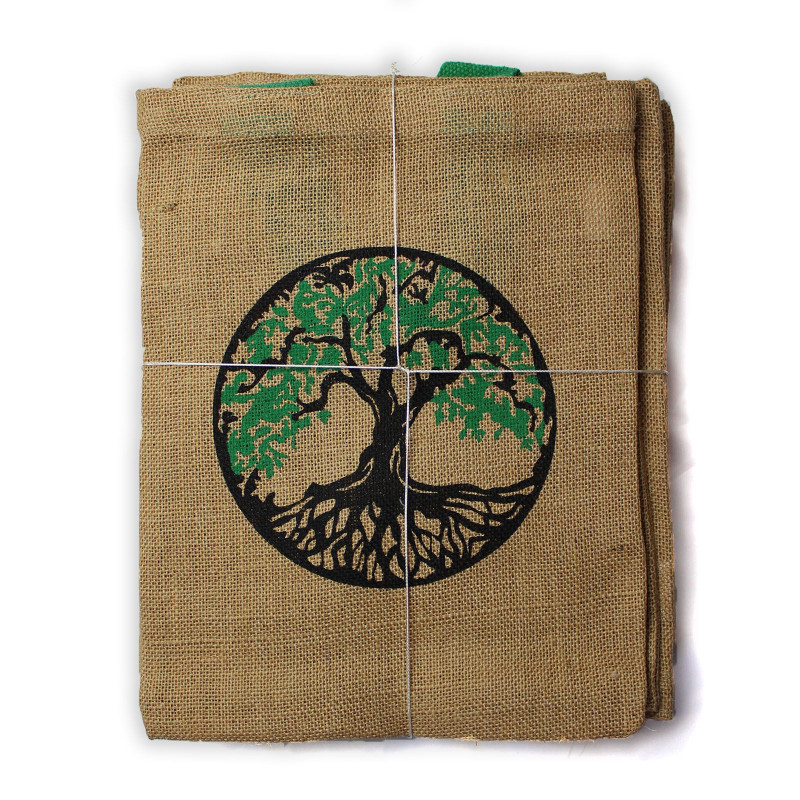 Sac fourre-tout en jute - Mystic designs - Bouddha