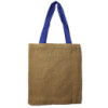 Grand sac fourre-tout en jute - Poignée violette