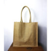 Grand sac de courses en jute avec porte-bouteilles