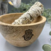Bol en bois pour offrandes rituelles et rituelles - Hamsa - 12x7cm