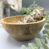 Bol en bois pour offrandes rituelles et de purification - Bouddha - 14 x 7 cm
