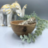 Bol en bois pour offrandes rituelles et rituelles - Hamsa - 14x7cm