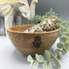 Bol en bois pour offrandes rituelles et rituelles - Hamsa - 14x7cm